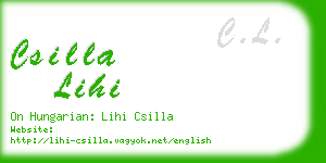 csilla lihi business card